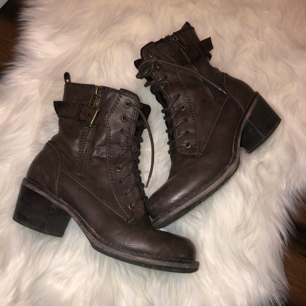 Chocolate Combat Boots